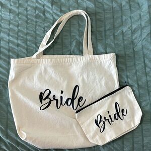 Bride Tote Bag + Makeup Bag